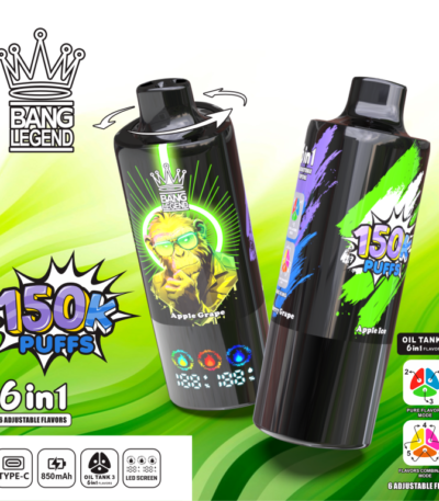 Bang Legend 150K – 24hvape in alma jég alma szőlő áfonya – képen látható változat