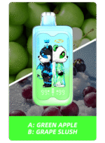 Merry Mi Panda Twins 40K – A green alma b szőlő slush – képen látható változat