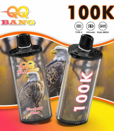 QQ Bang 100K Strawberry Mango vape Dual Mesh technológiával