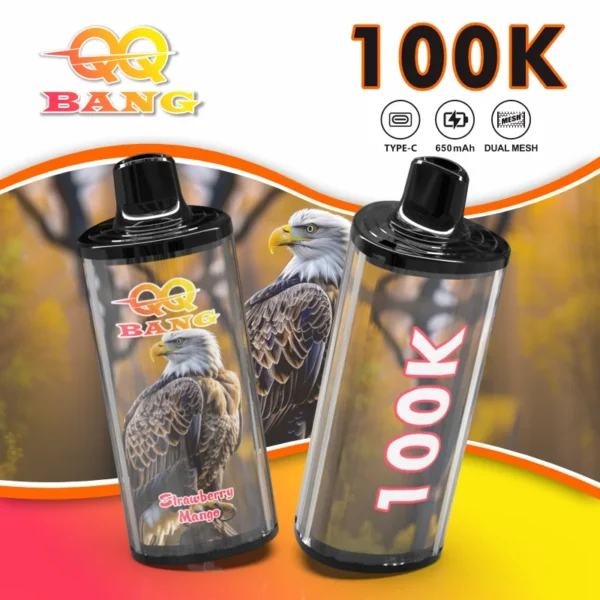 QQ Bang 100K Strawberry Mango vape Dual Mesh technológiával