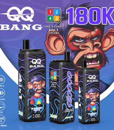 QQ Bang 180K – Banán jég görögdinnye rágógumi áfonya szőlő aloe – képen látható változat