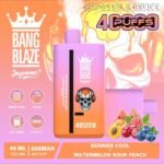 Bang Blaze 40K – Bogyós gyümölcsök hűsítő görögdinnye savanyú őszibarack – képen látható változat