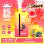 Bang Blaze 40K – Gumicukor medve málna black glitter – képen látható változat